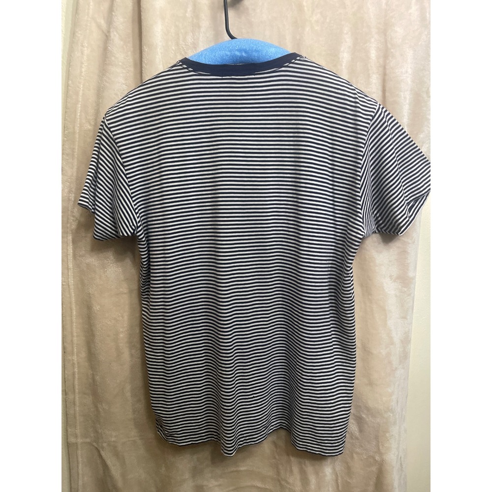 Polo Ralph Lauren Mens XL T-Shirt Navy White Striped Short Sleeve Cotton Crew - Picture 3 of 5